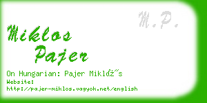 miklos pajer business card